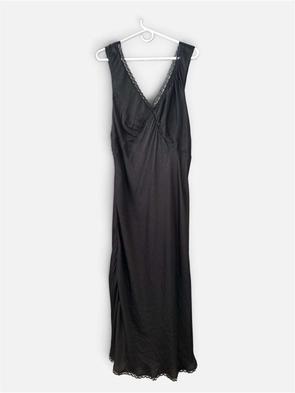 American Eagle Black Lace-Trim Slip Dress- Women’s Size XL